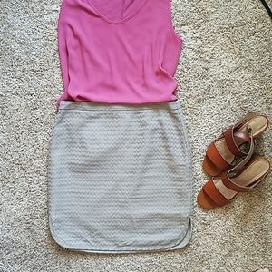 Loft Petite Grey Pencil Skirt